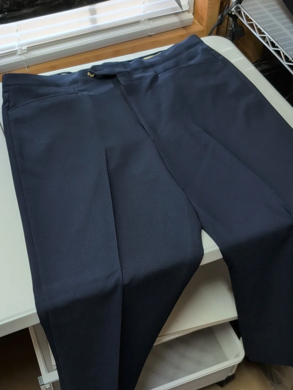 Lot Of 5 Sansabelt (38/29) Classic Dress Pants -2-Navy, khaki, Brown,Grey..(97)
